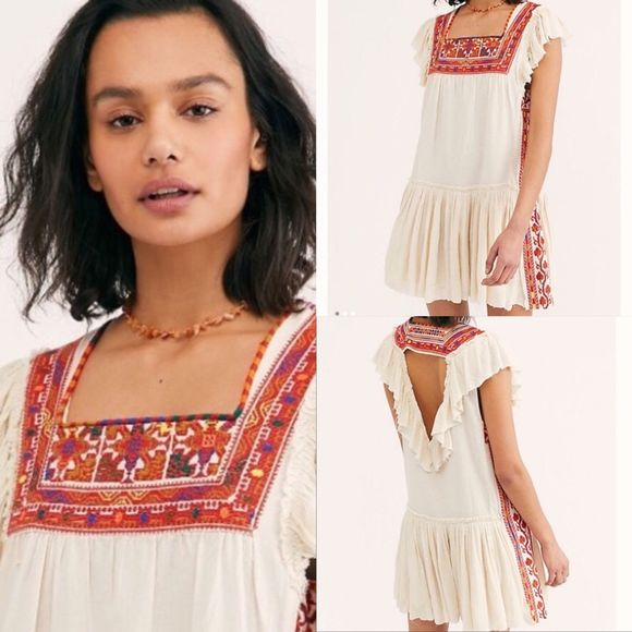 Free People Day Glow Boho Dress NWT Small … - Picture 3 of 8